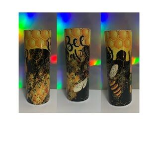 Bee-Themed Yellow and Black tumbler